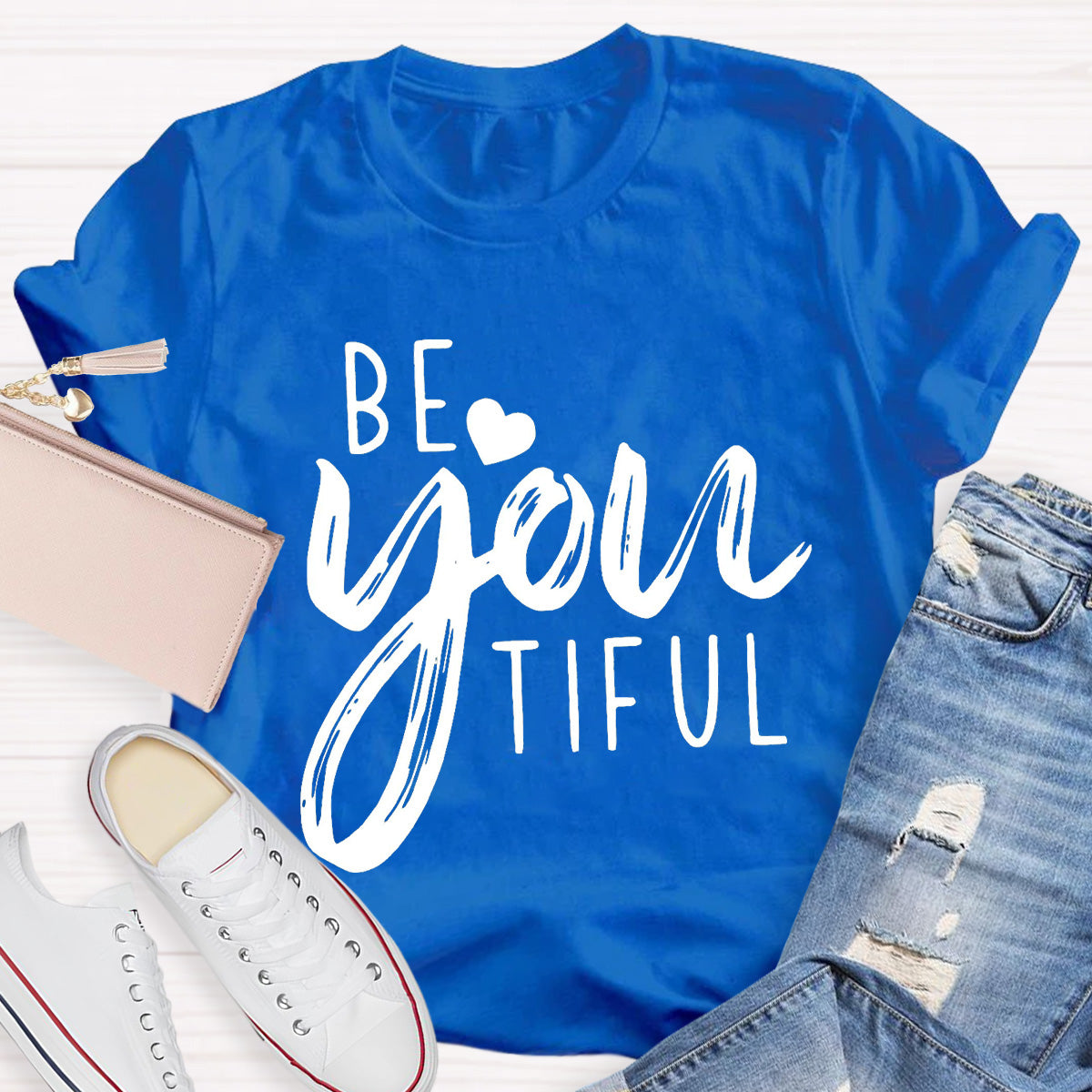 Be Yo Tiful Heart Teacher T-Shirt