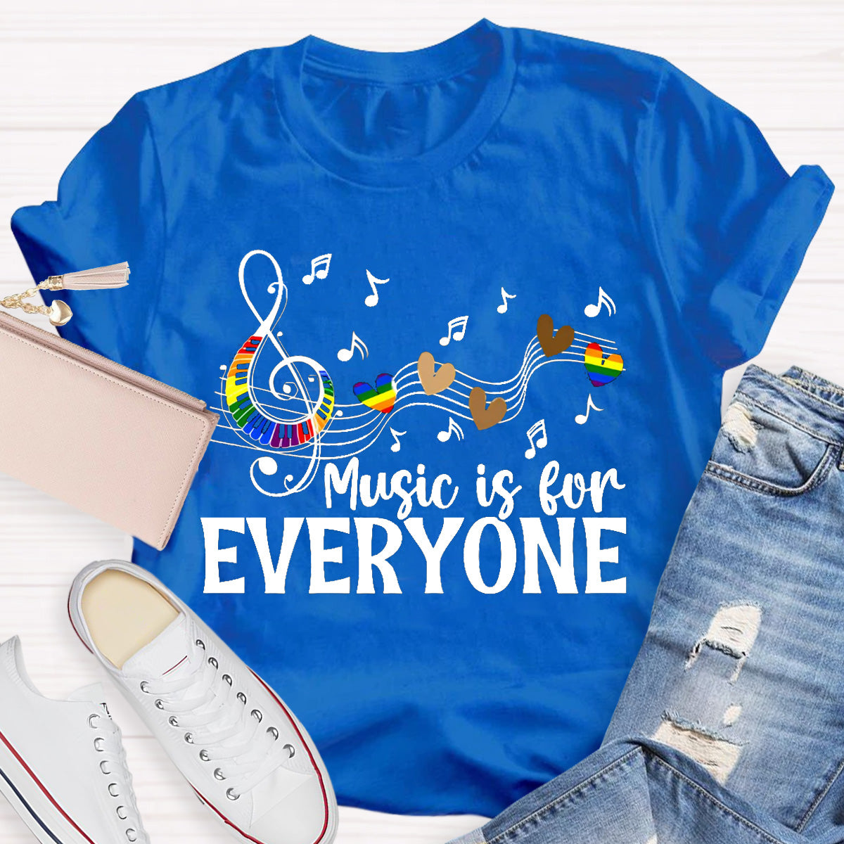 Music Is For Everyone Teacher T-Shirt
