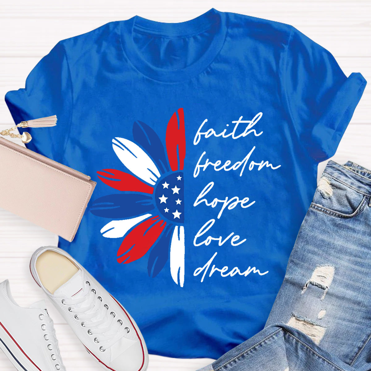 Freedom Hope Love Dream  Teacher T-Shirt