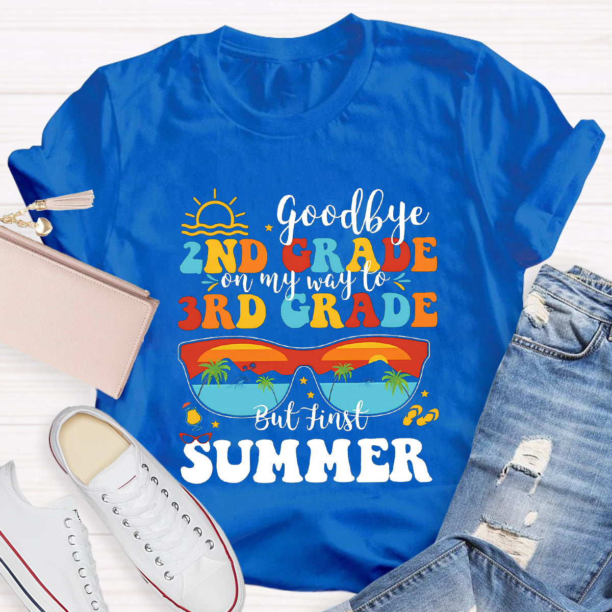 Personalized Grade Good Bye 2nd On My Way To 3rd T-Shirt