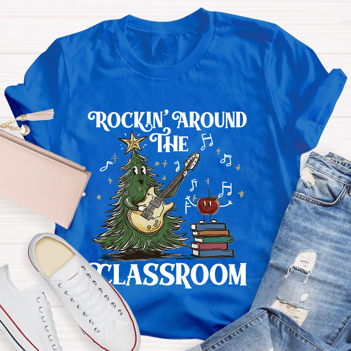Rockin' Around The Classroom Teacher Christmas T-Shirt