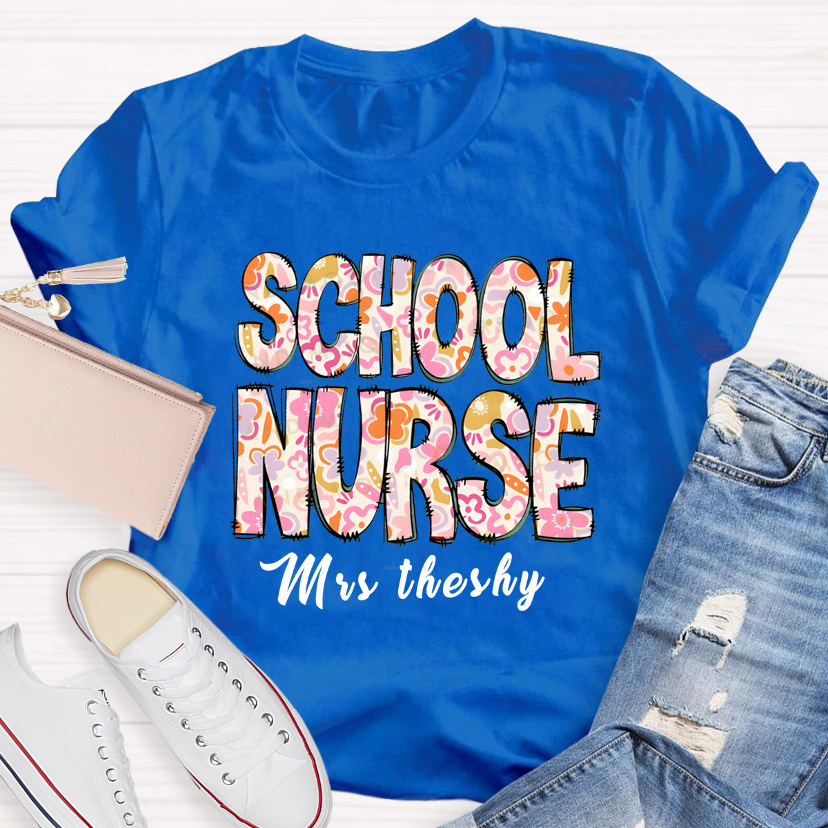 Personalized Name School Nurse Miss Theshy T-Shirt