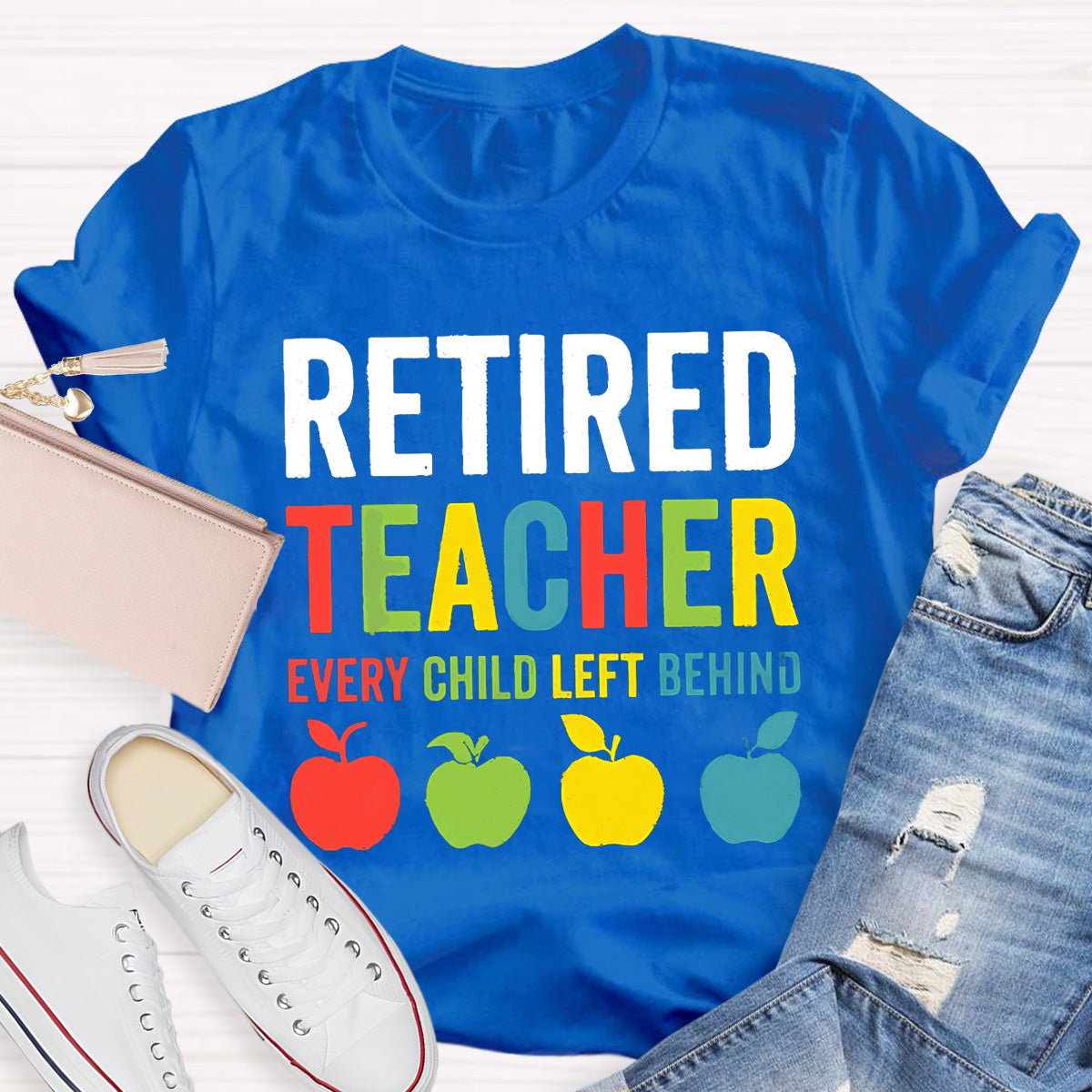 Retired Teacher Apple Teacher T-Shirt