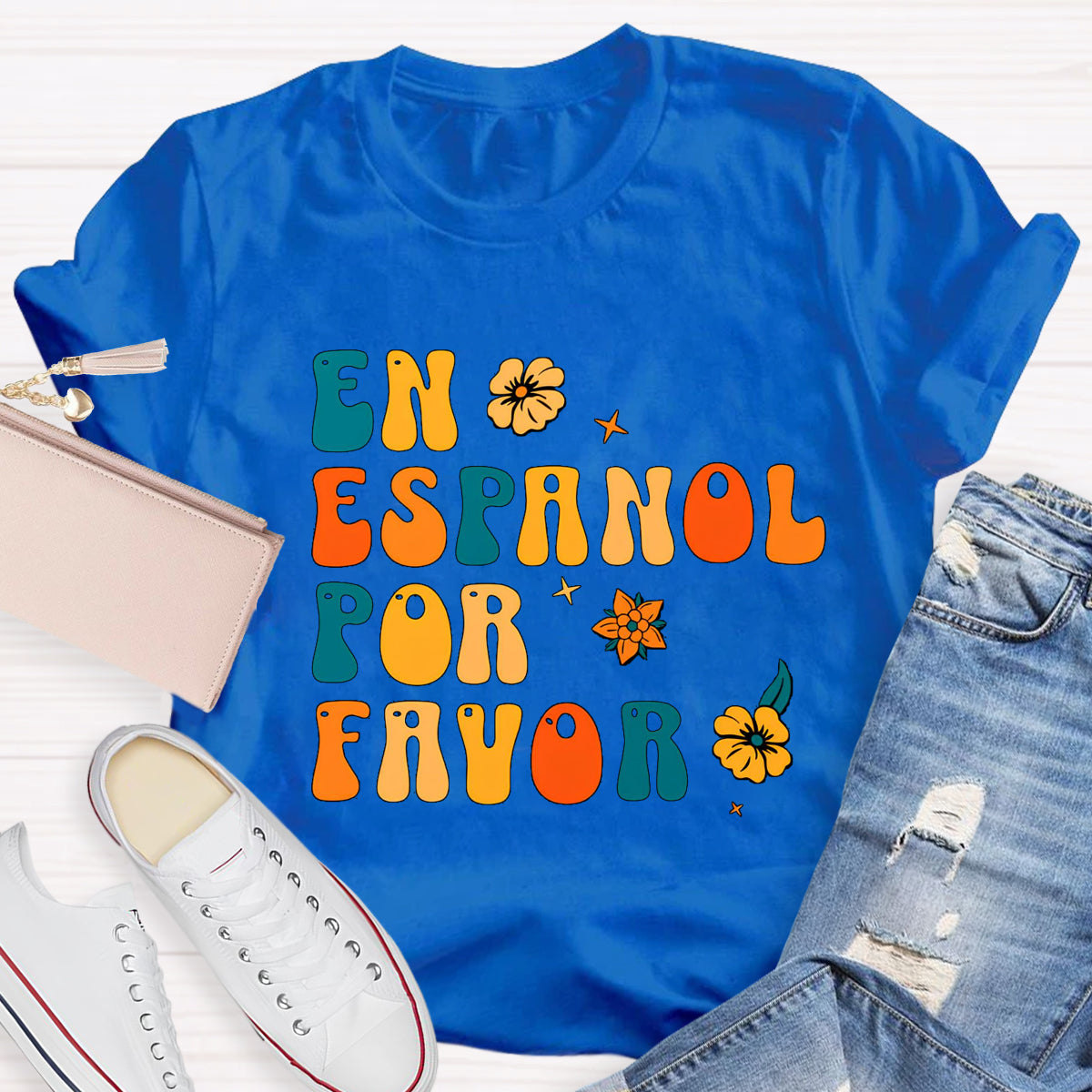 Retro En Español Por Favor Spanish Teacher T-Shirt