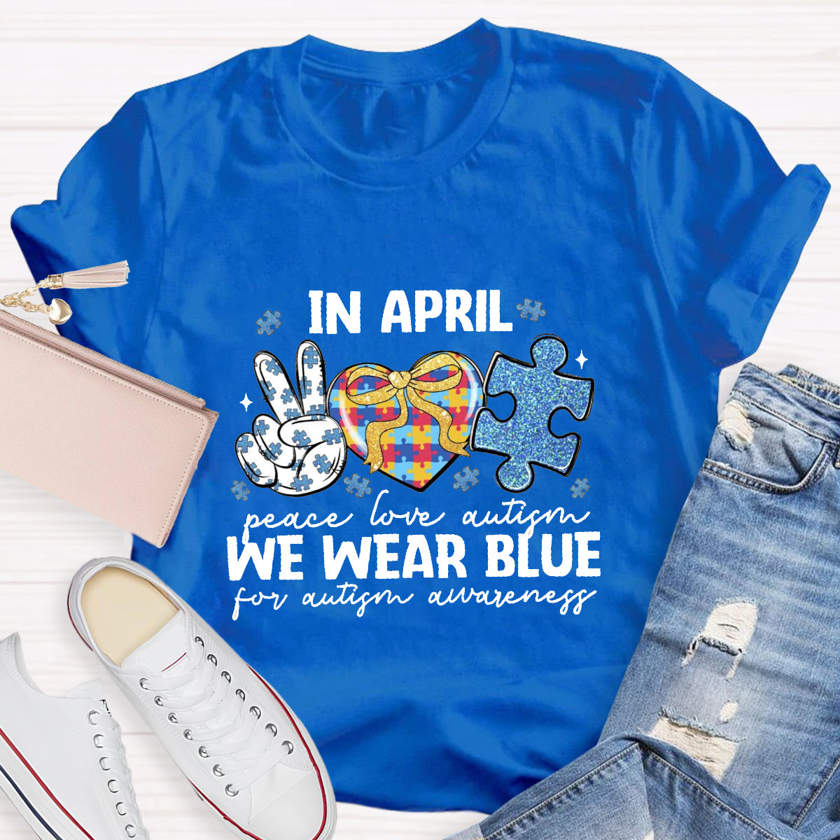 We Wear Blue Teacher T-Shirt
