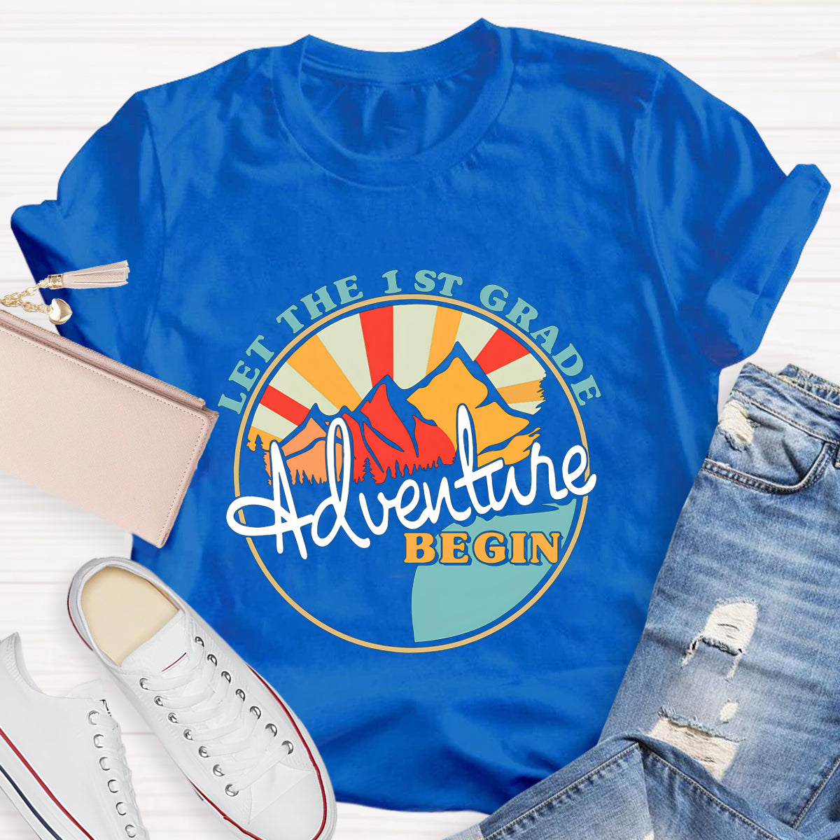 Personalized Let The 1st Grade Adventure Begin Teacher T-Shirt