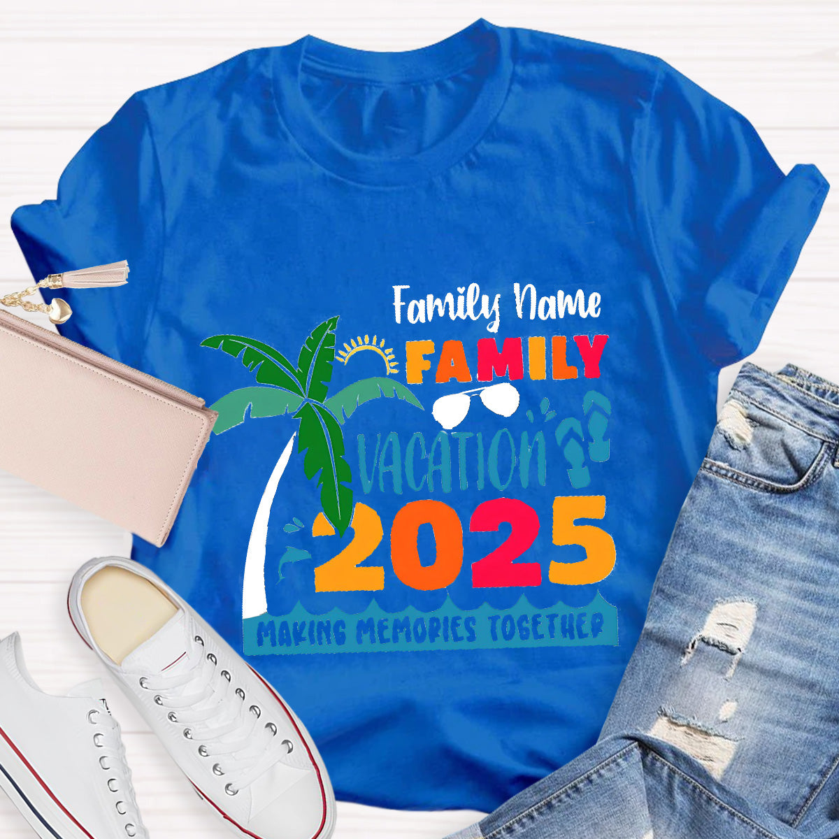 Personalized Family Name Vacation Teacher T-Shirt