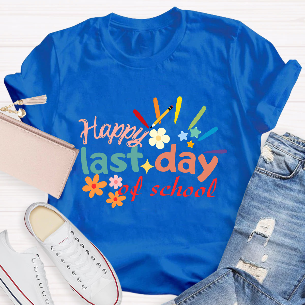 Happy Last Day Of School Flower T-Shirt
