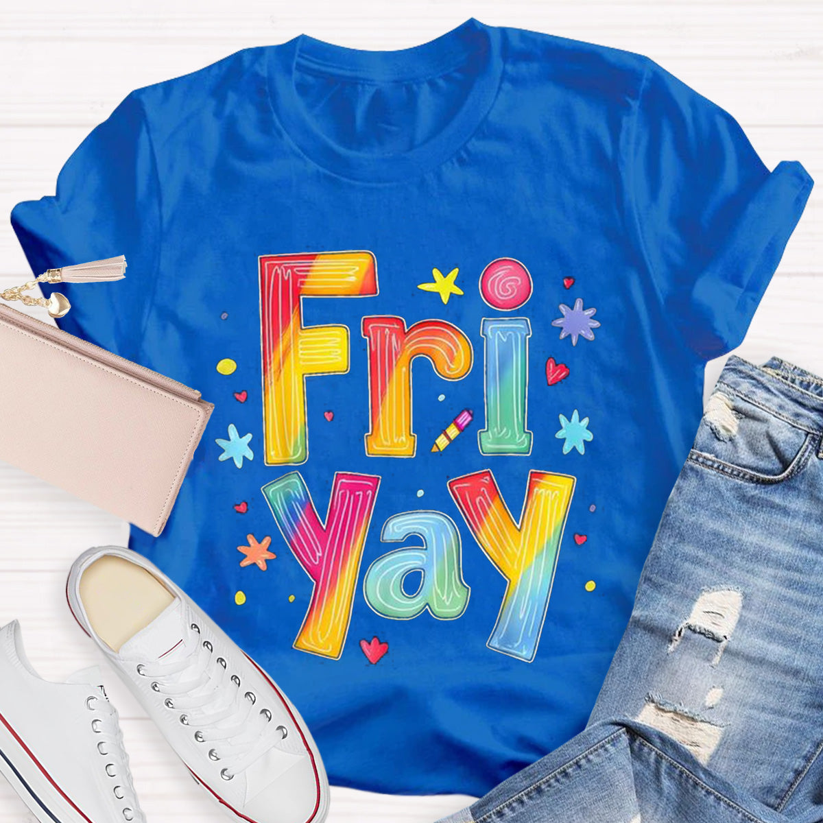 Personalize Day Fri Yay Teacher T-Shirt