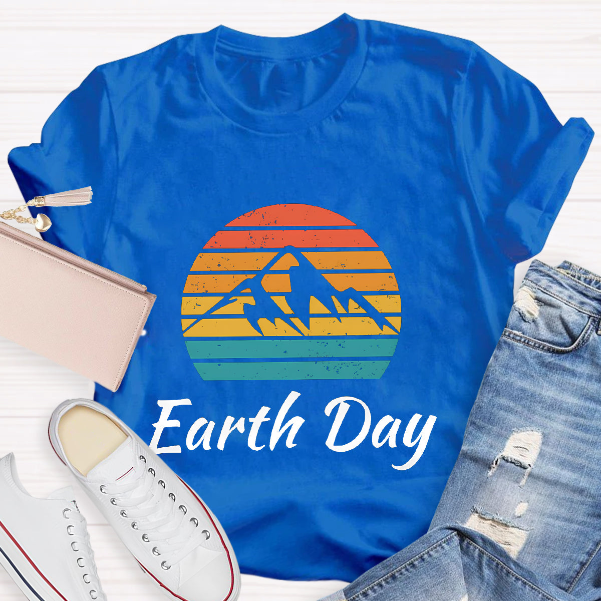 Earth Day Retro Prints T-Shirt