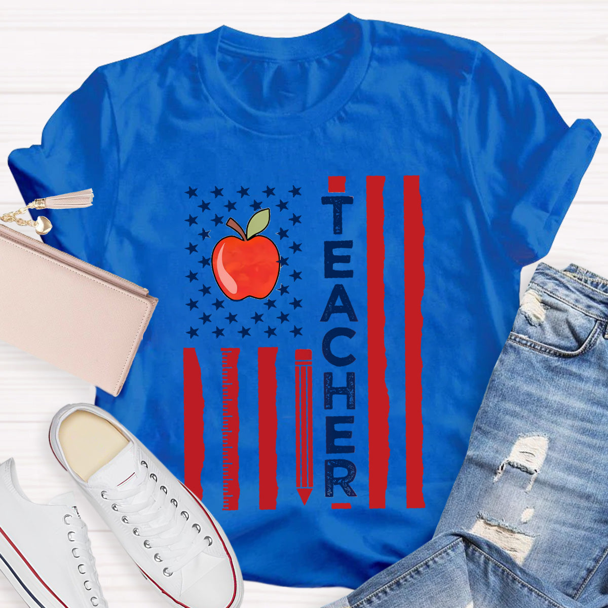 Teacher Apple Star Teacher T-Shirt