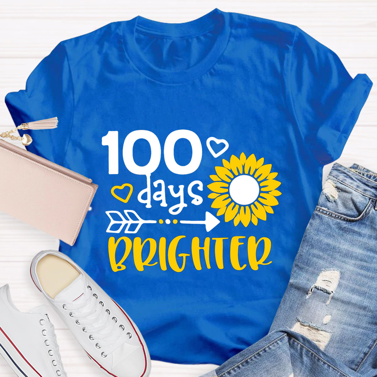 100 Days Brighter Sunflower T-Shirt