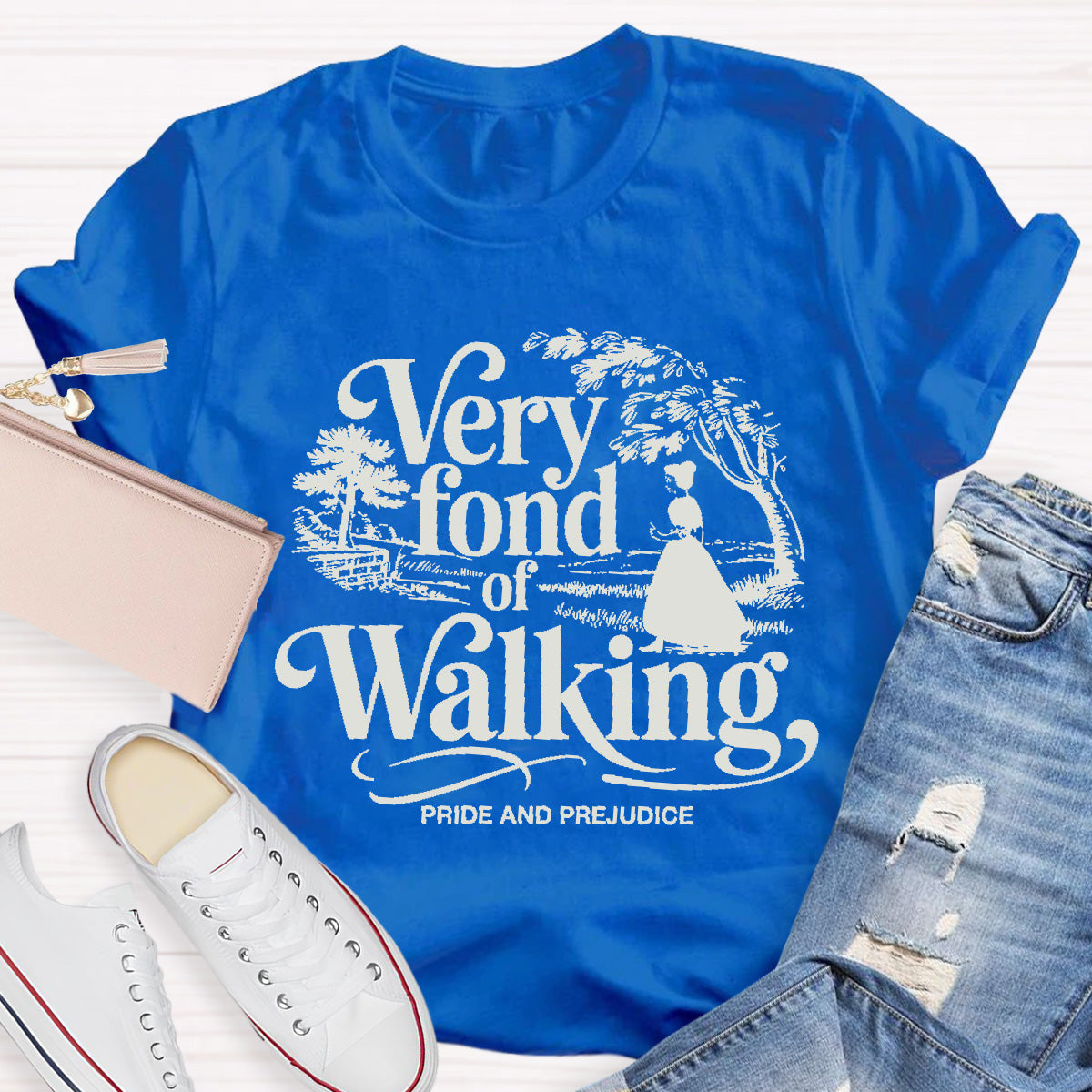 Very Fond Of Walking Teacher T-Shirt