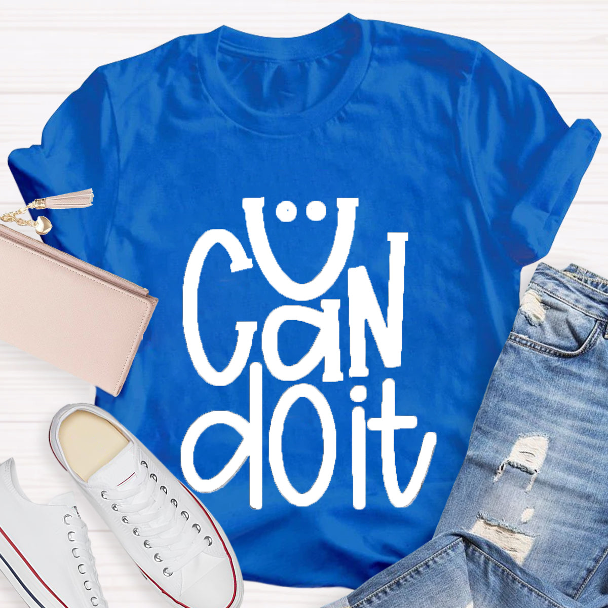 Can Do It Smile Teacher T-Shirt