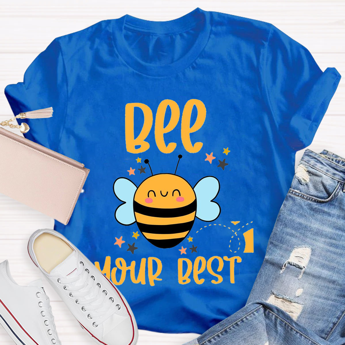 Positive Affirmation Bee Your Best Teacher T-Shirt