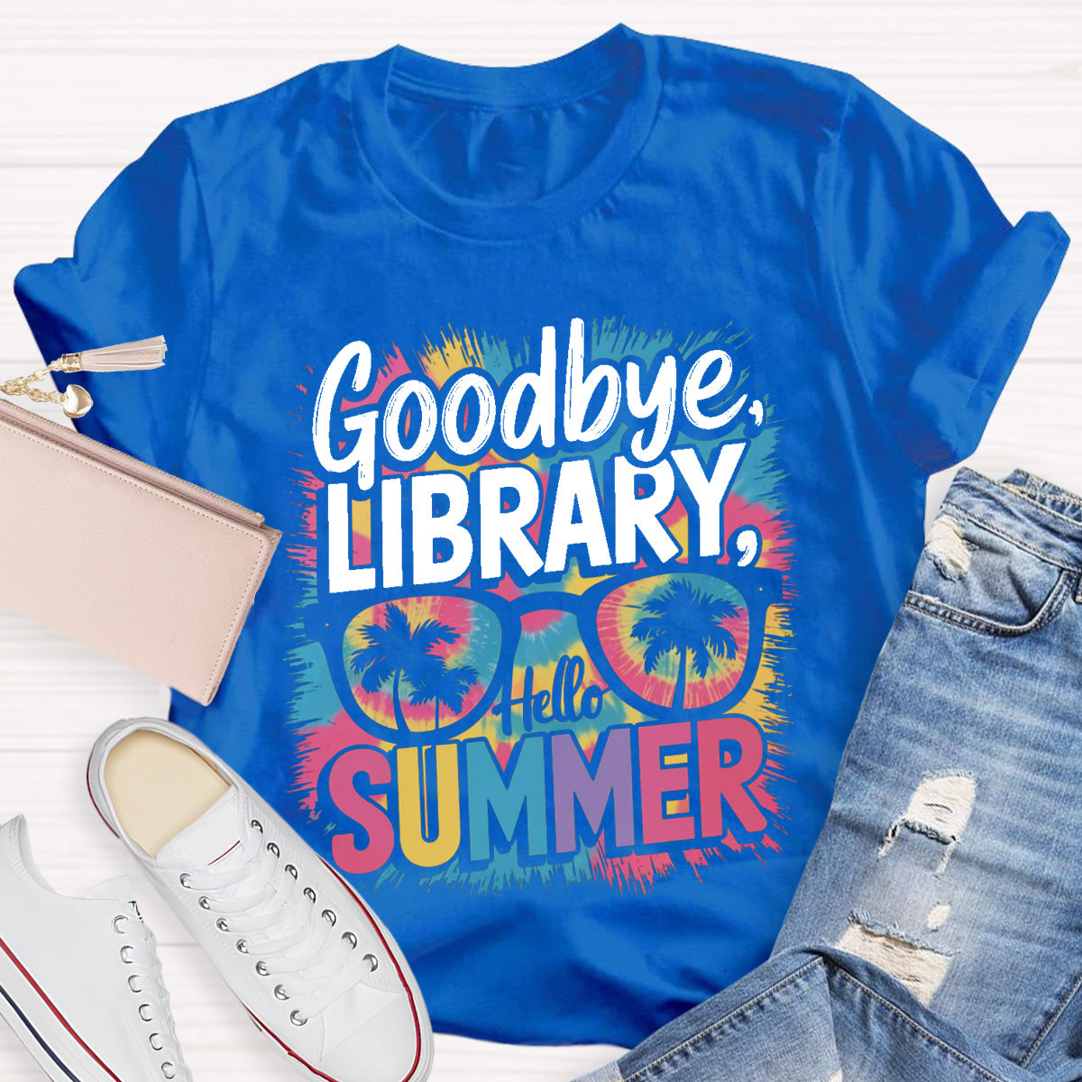 Goodbye Library Hello Summer Teacher T-Shirt