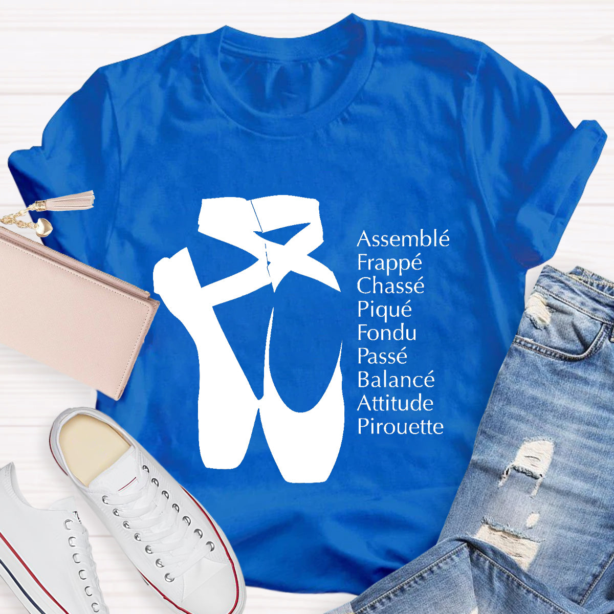 Ballet Terms Classic Pointe Shoes Ballerina Dancer T-Shirt