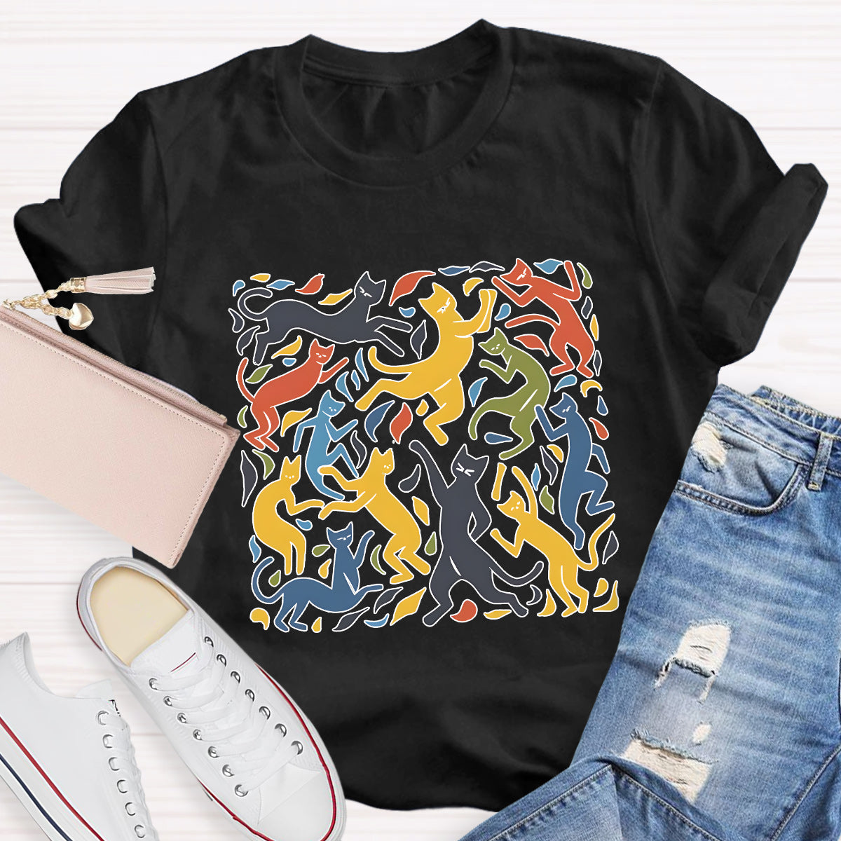 The Dance Inspired Cat Art Teacher T-Shirt