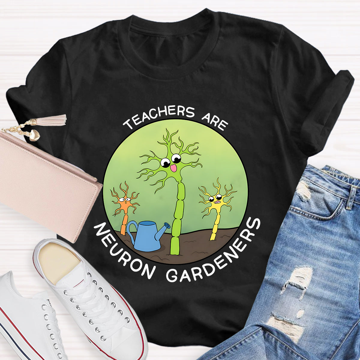 Teachers Are Neuron Gardeners Teacher T-Shirt