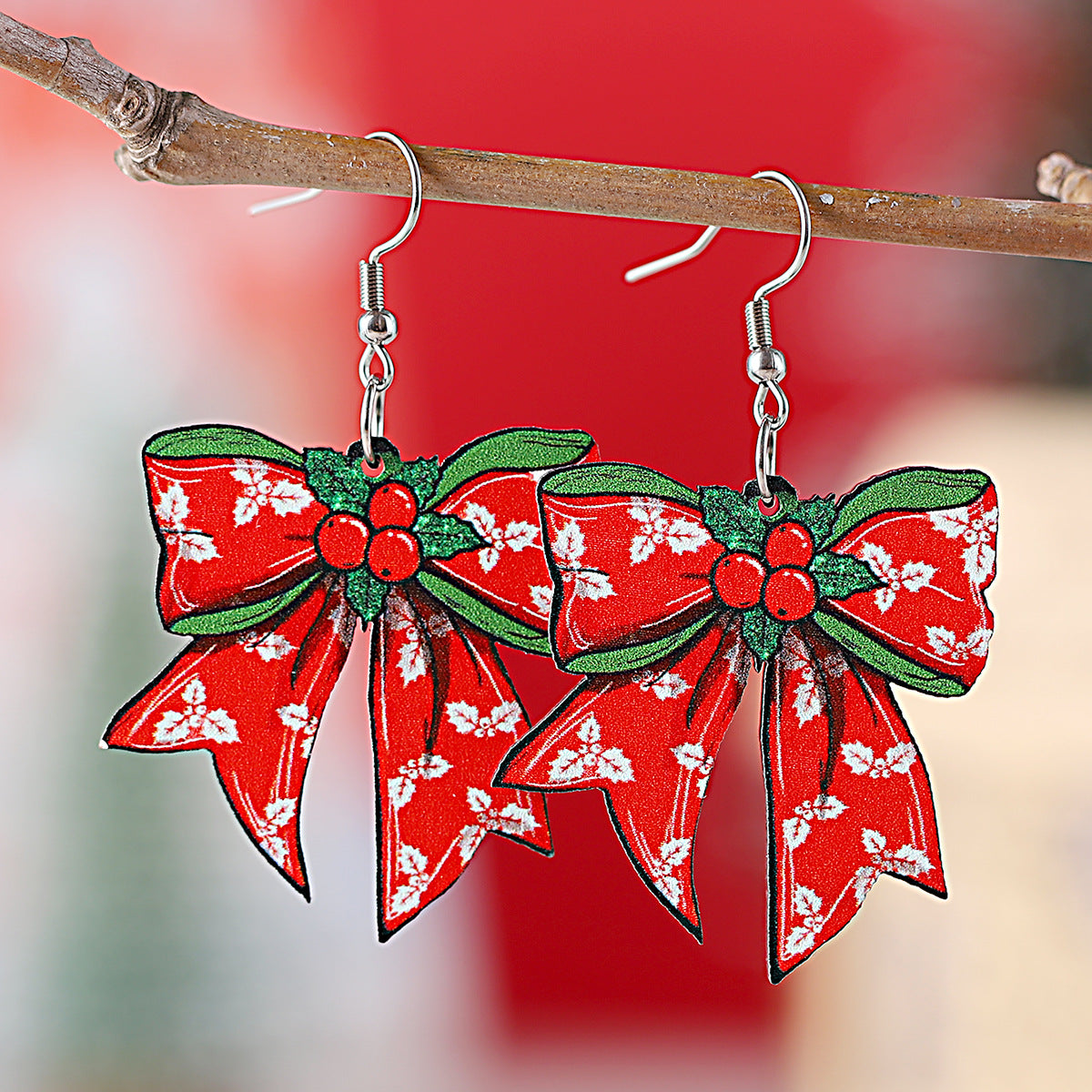 Gingerbread Man Flower Christmas Tree Bow Pendant