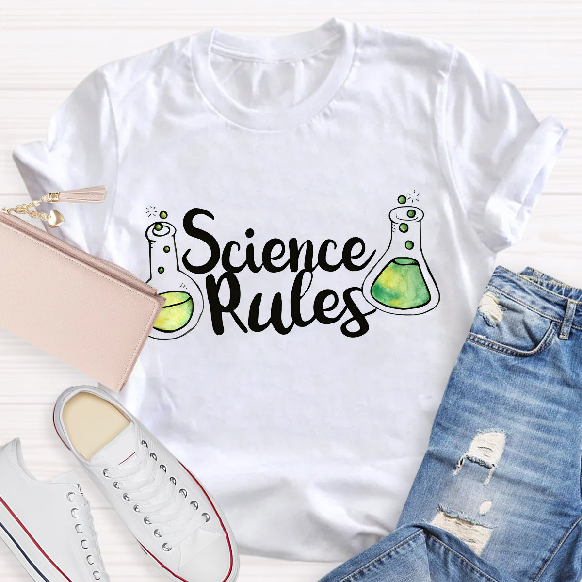 Science Rules Teacher T-Shirt