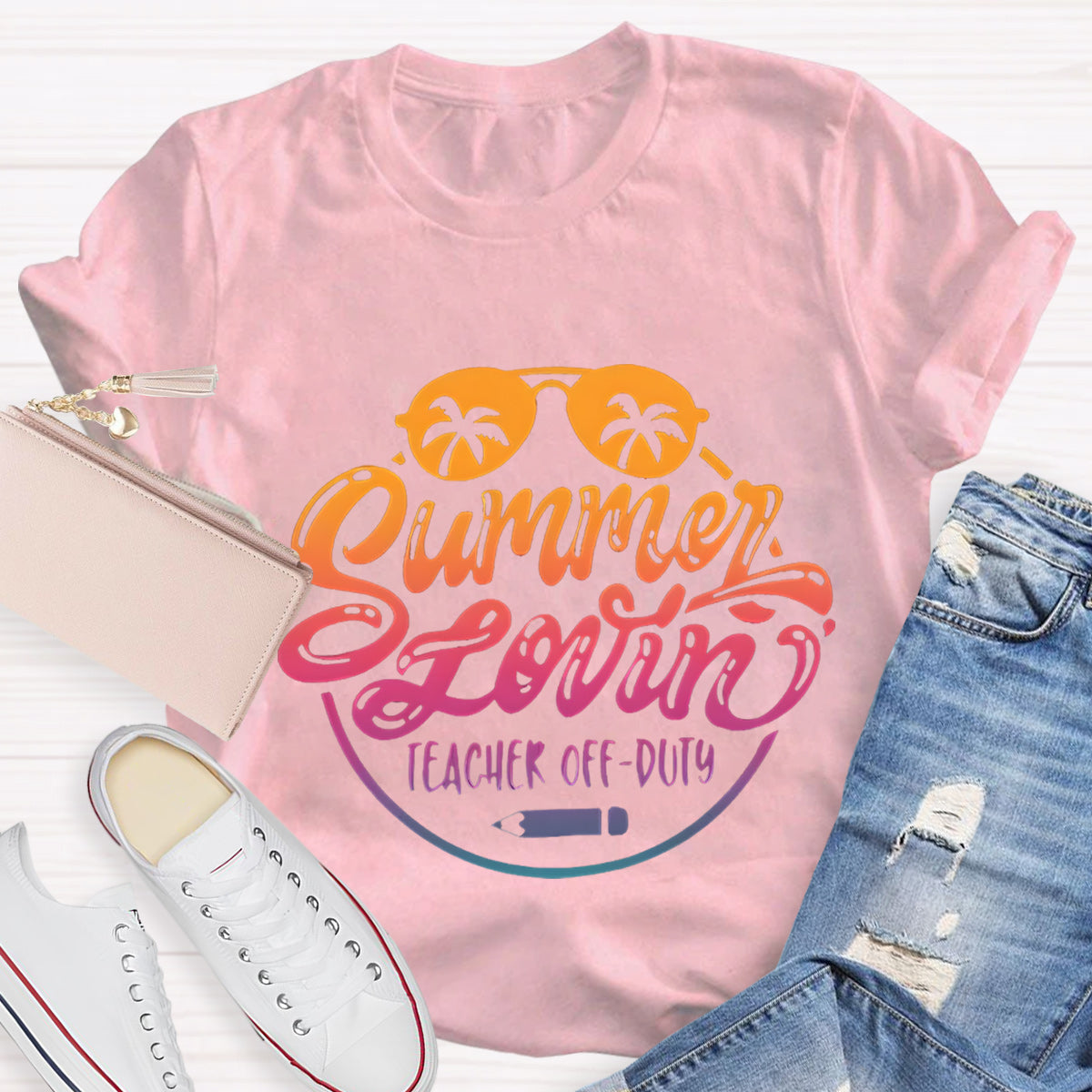 Summer Lovin Teacher Off Duty Teacher T-Shirt