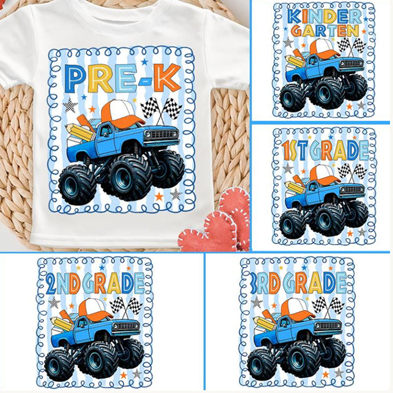 Personalized Grade Cool Sunglasses Bus Kindergarten Toddler T-shirts