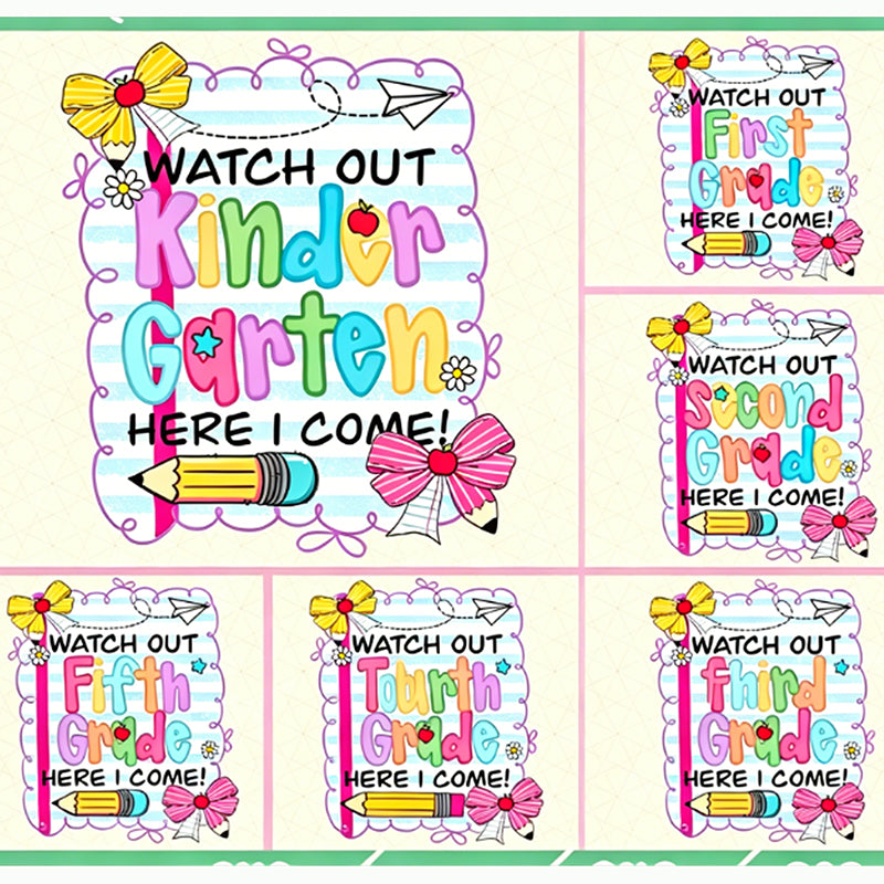 Personalized Grade Watch Out Kindergarten Here I Come Toddler T-shirts