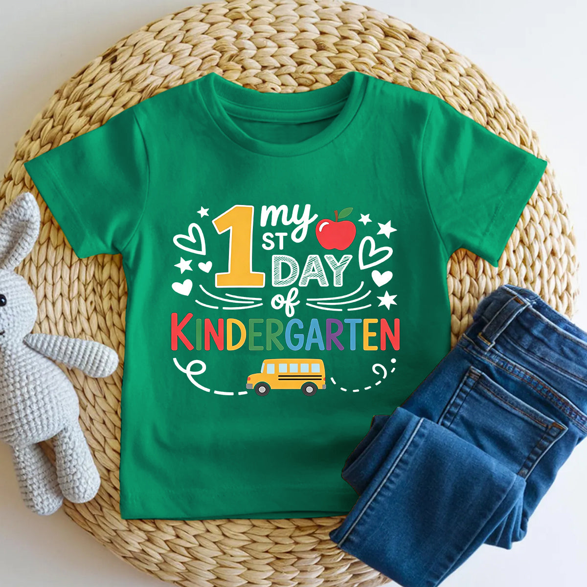 Personalized Grade My 1st Day Of Kindergarten Toddler T-shirts