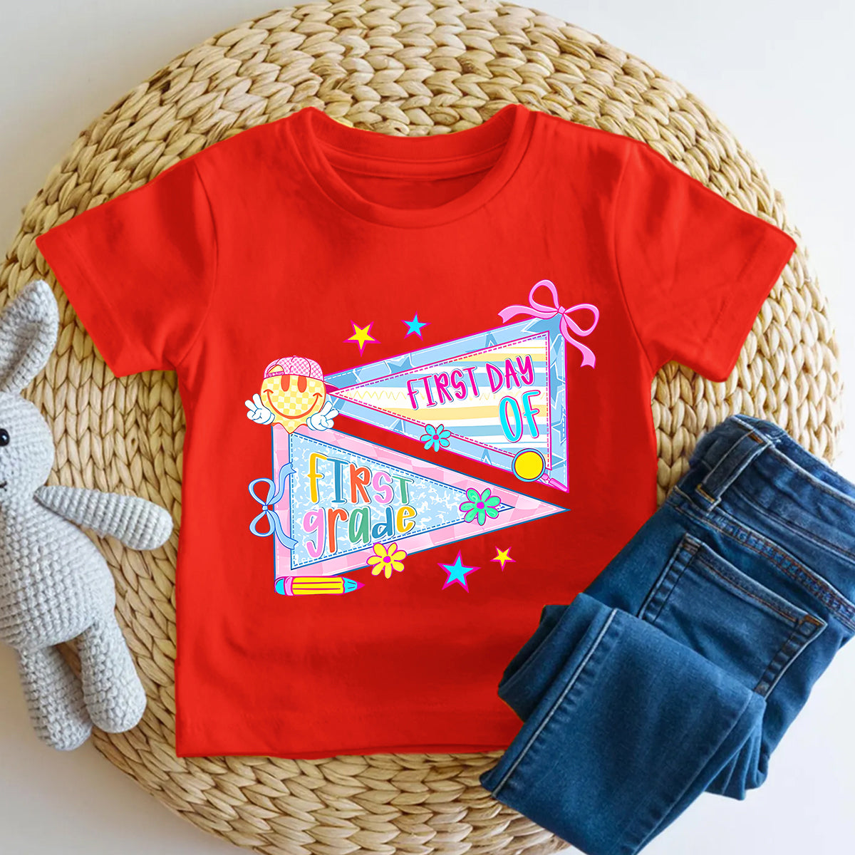 Personalized Grade First Day Of First Grade Toddler T-shirts
