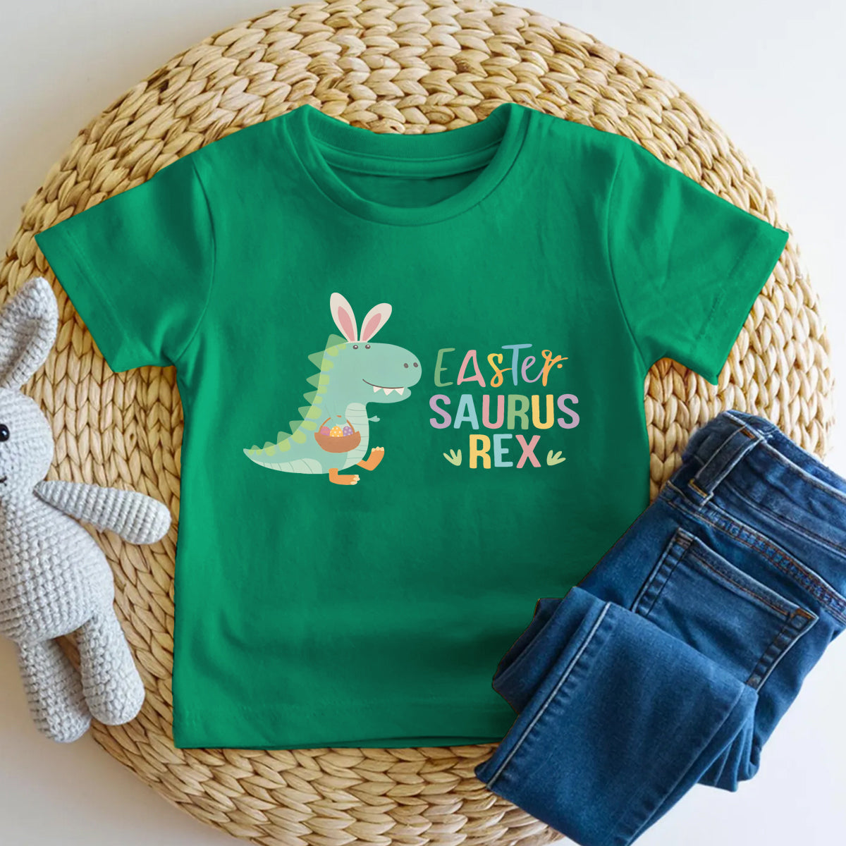 Easter Saurus Rex Easter Dinosaur Toddler T-shirts