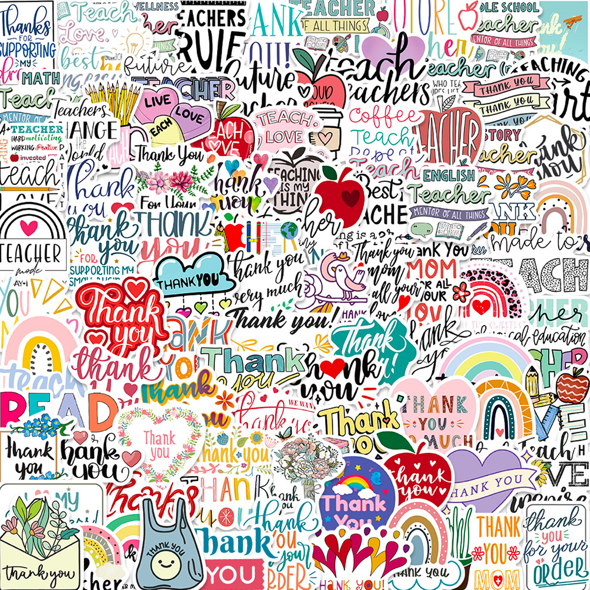 100 Popular Teacher Graffiti Stickers