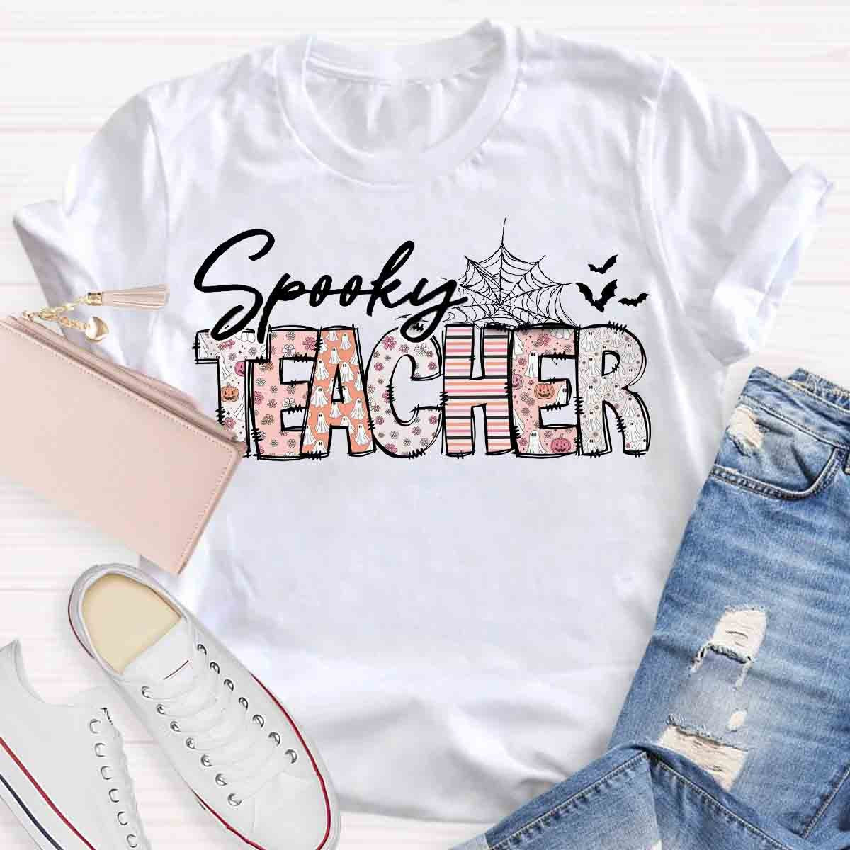 Spooky Teacher Cute Ghost Shirt