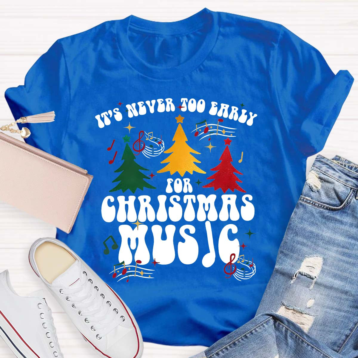 It'S Never To Early For Christmas Music Christmas Tree T-shirt