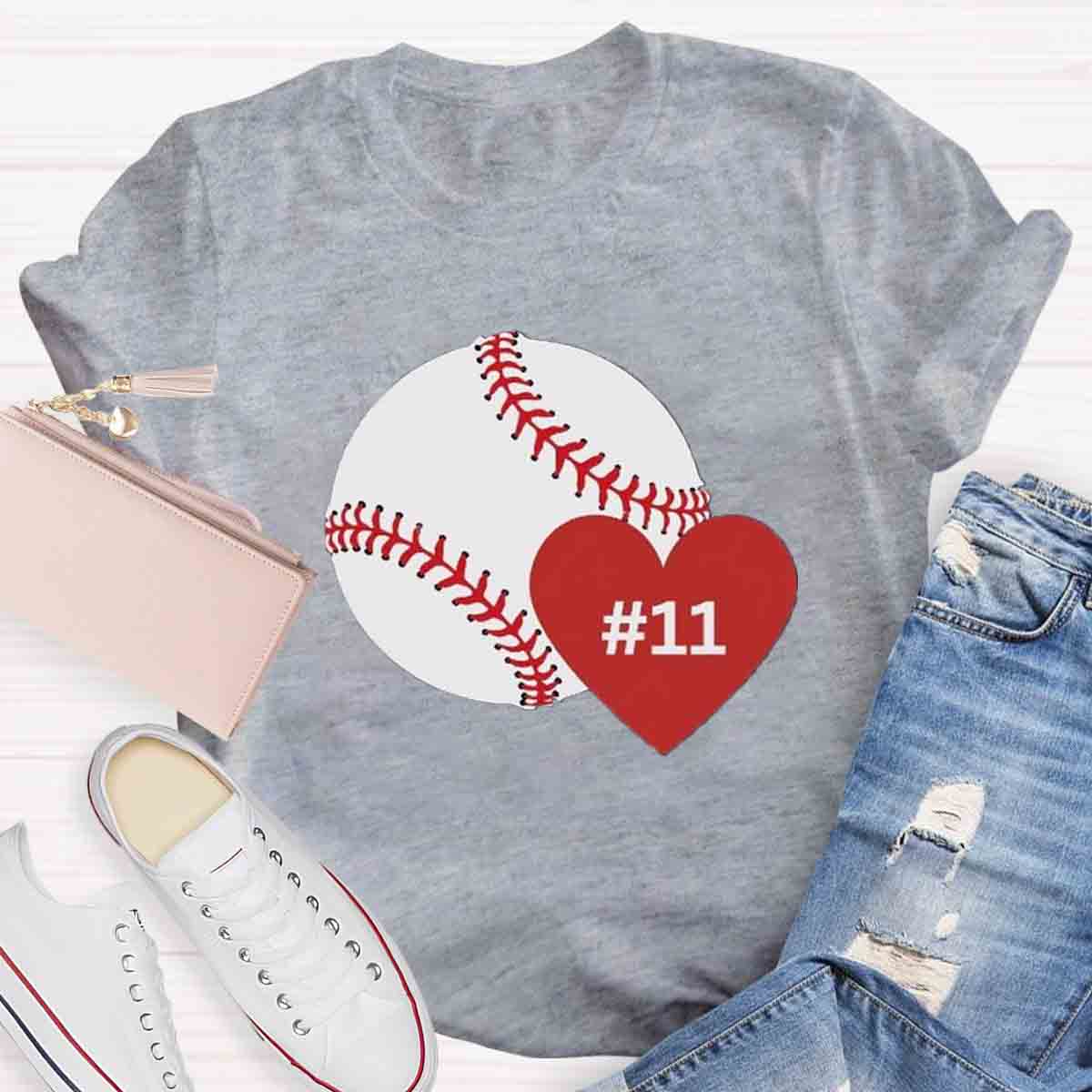 Personalized Number Game Day Teacher T-Shirt