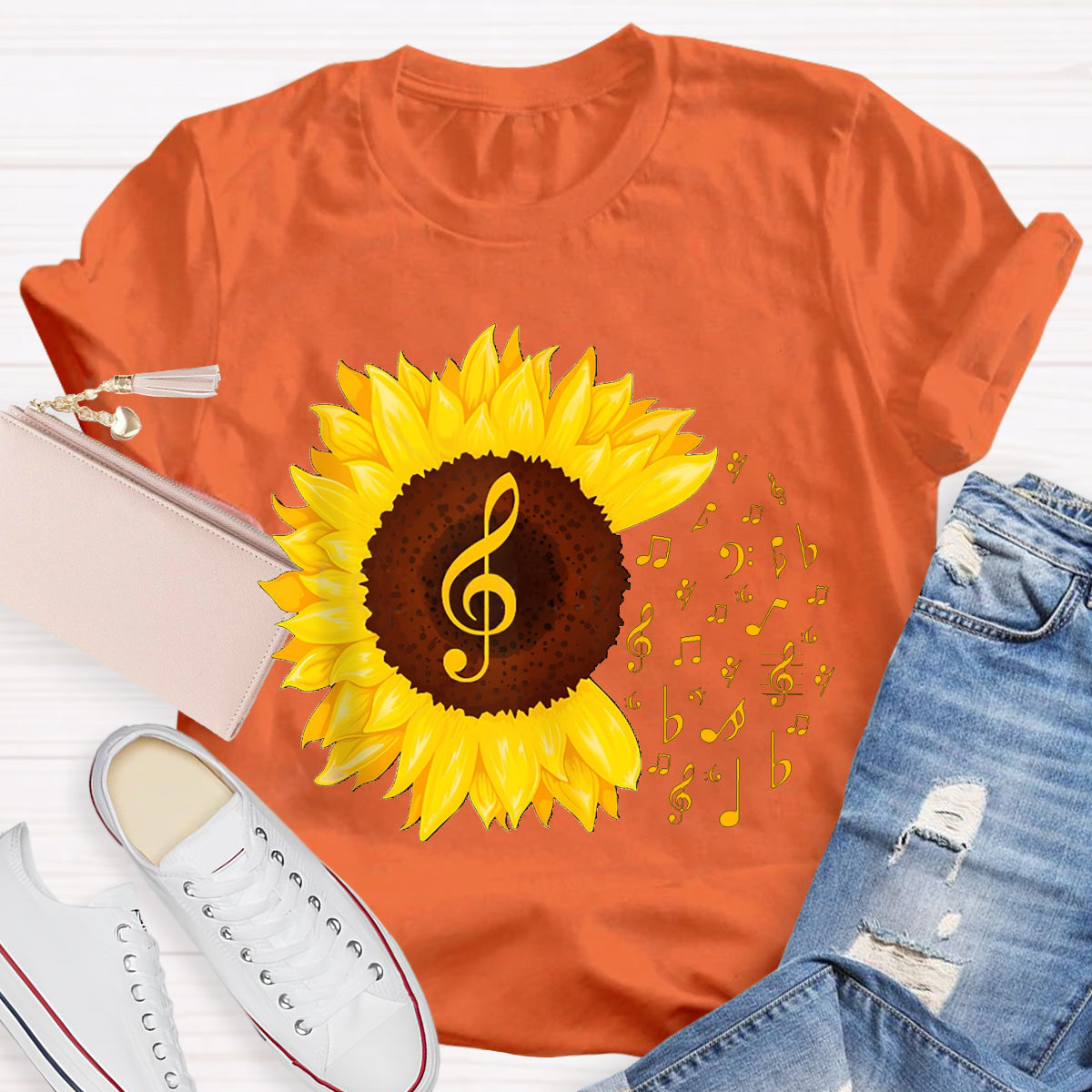 Music Gives Sunflowers The Rhythm Of Their Soul T-shirt