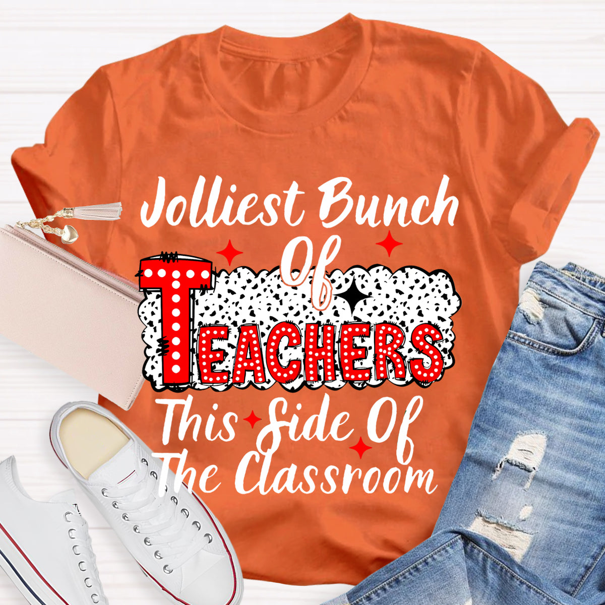 Jolliest Bunch Of Teachers This Side Of The Classroom Christmas T-shirt