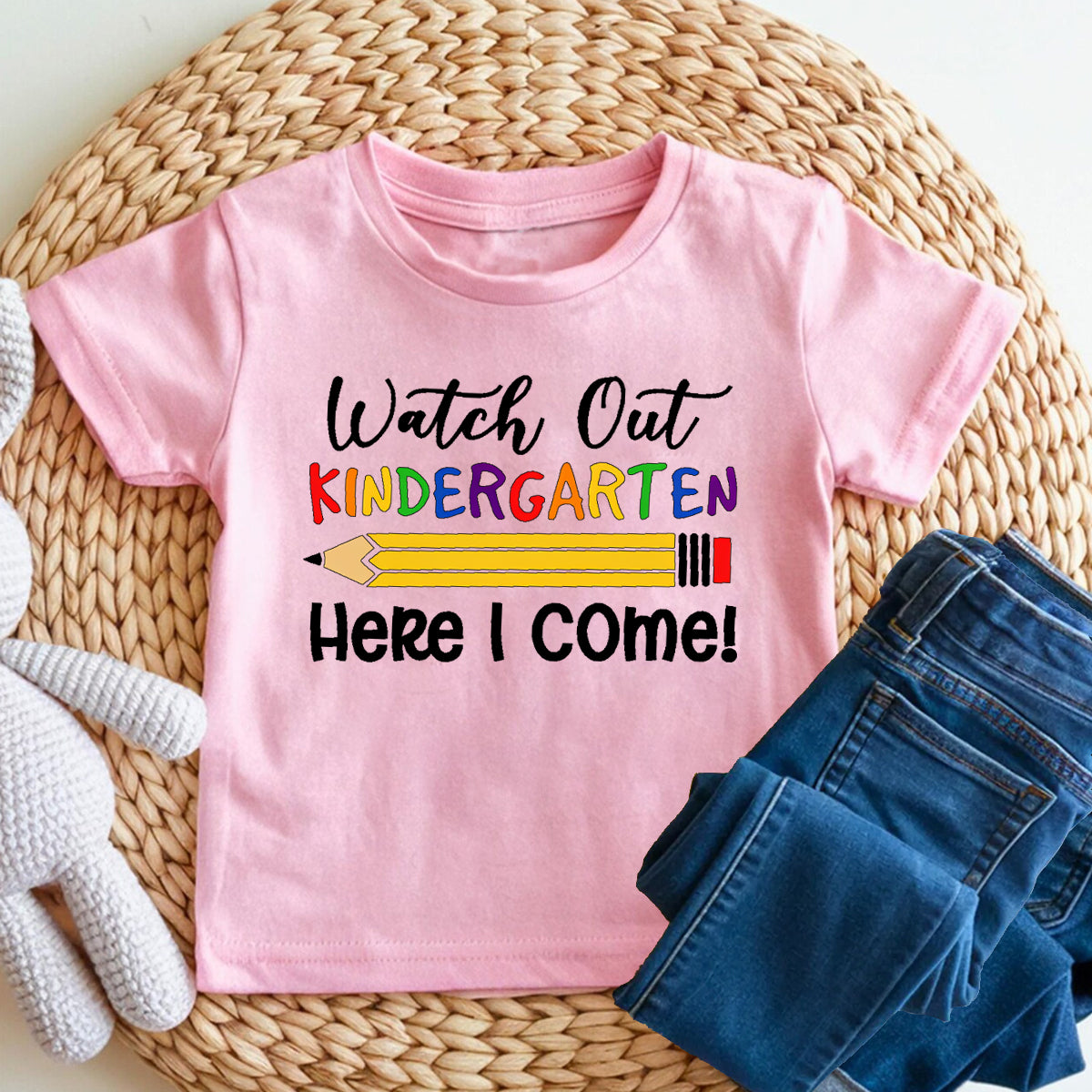 Personalized Grade Watch Out Kindergarten Here I Come Toddler T-shirts