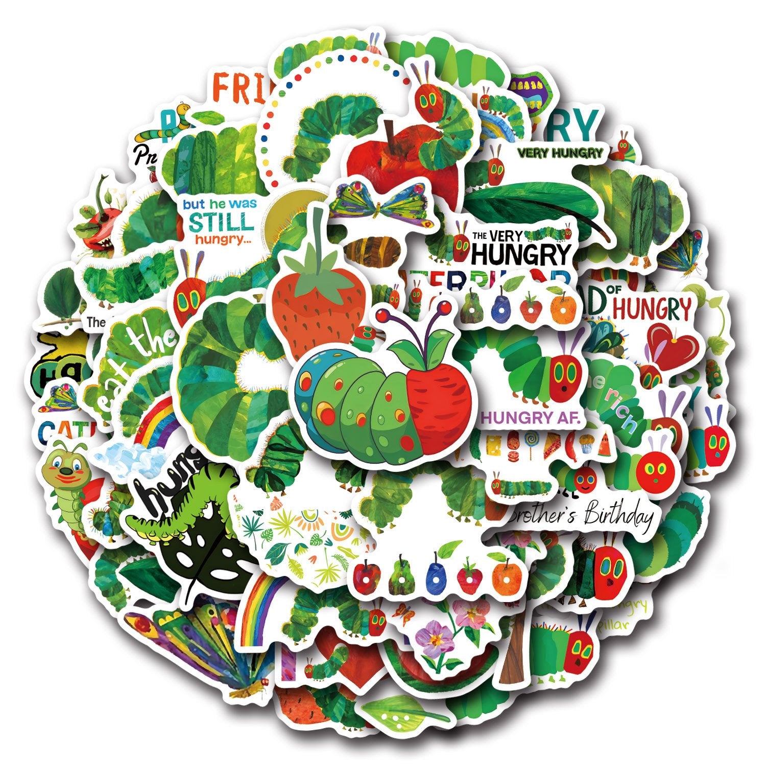 55 The Very Hungry Caterpillar graffiti stickers