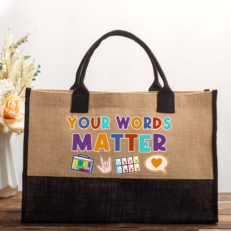 Your Words Matter Teacher Cotton Tote Bag