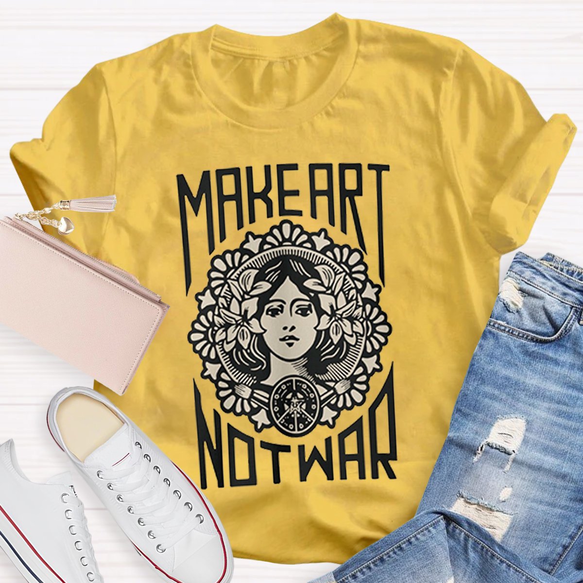 Make Art Not War Teacher Shirt