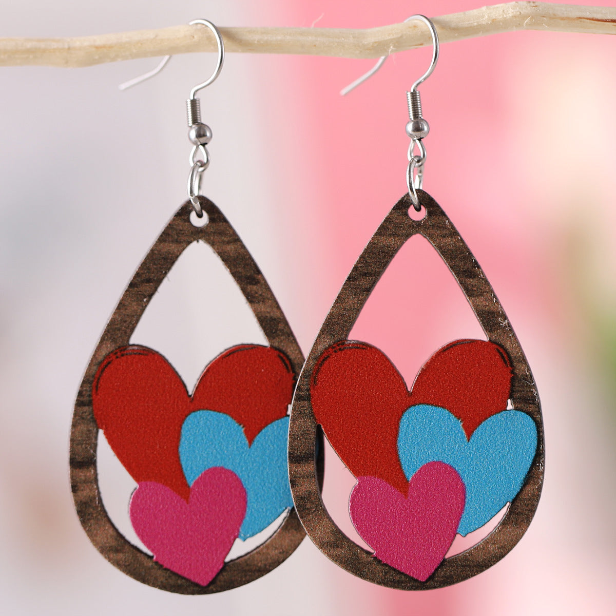 Water Drop Heart Earrings For Valentine'S Day