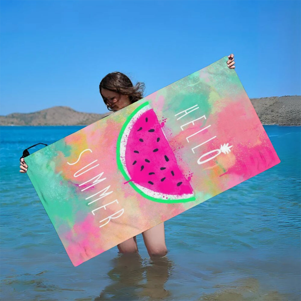 Hello Summer Beach Towel