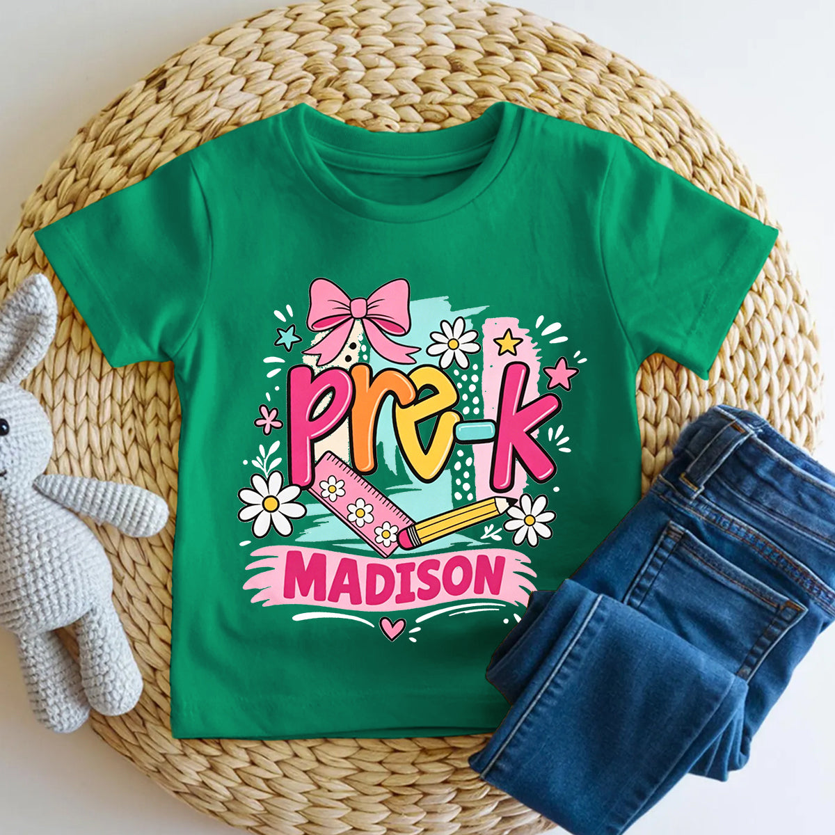 Personalized Name And Grade My Pre-K Journey Starts Today Toddler T-shirts