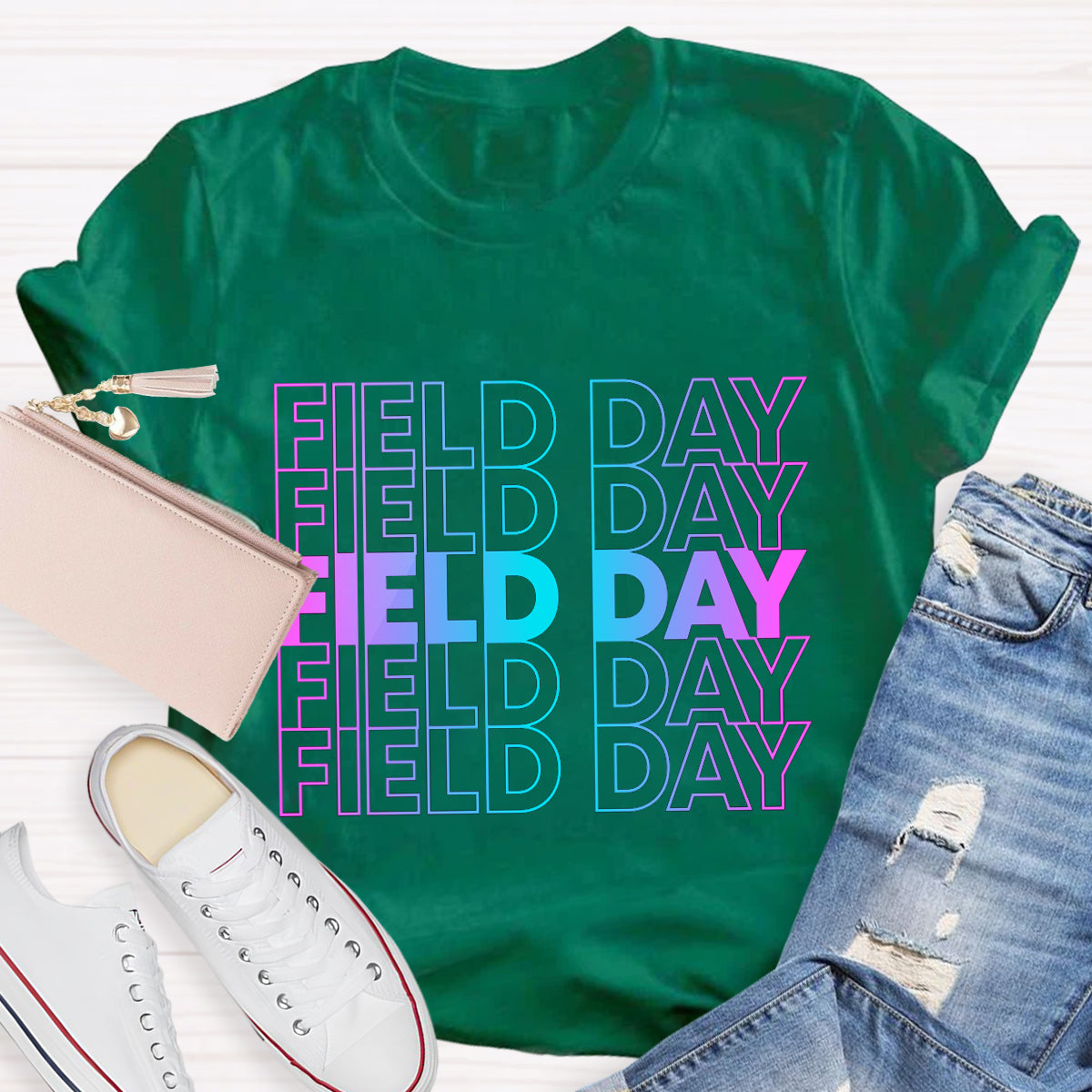 Field Day Blue Teacher T-Shirt