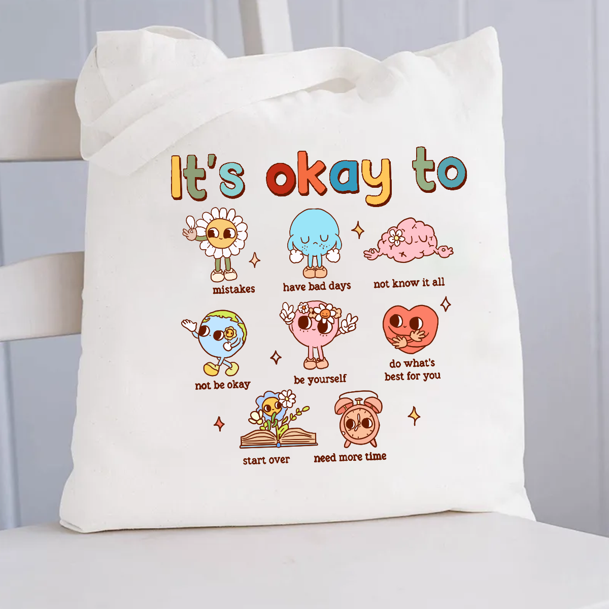 It's Okay To Not Be Okay Canvas Tote Bag