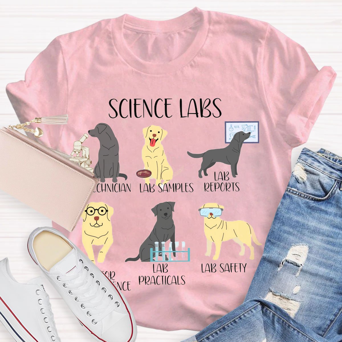 Cute Science Teacher Lab Dog Lover Shirt