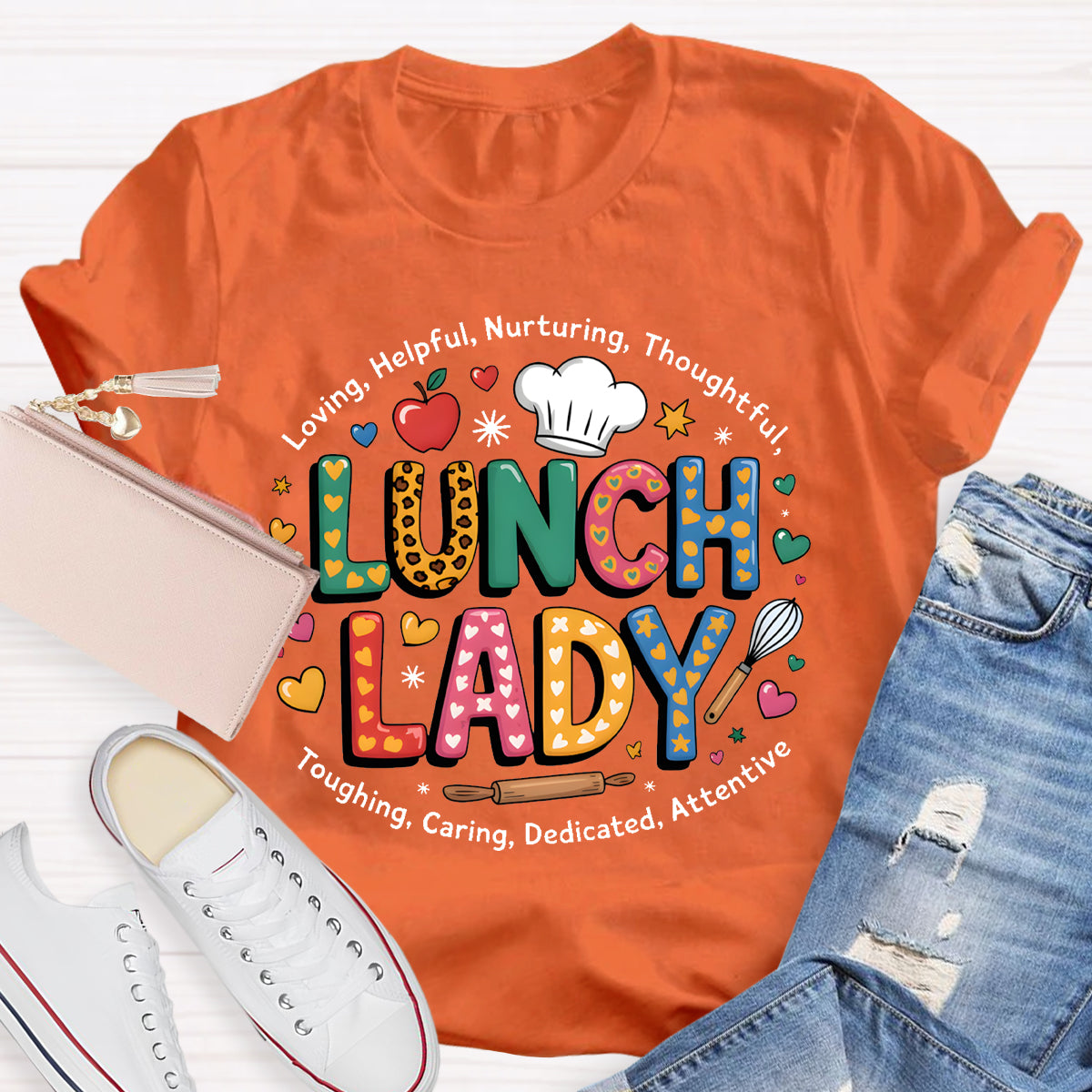 Lunch Lady Loving Helpful Teacher T-Shirt