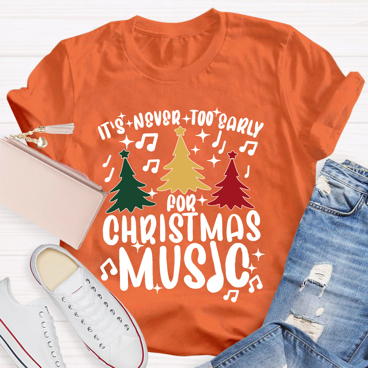 It's Never Too Early for Christmas Music Teacher T-Shirt