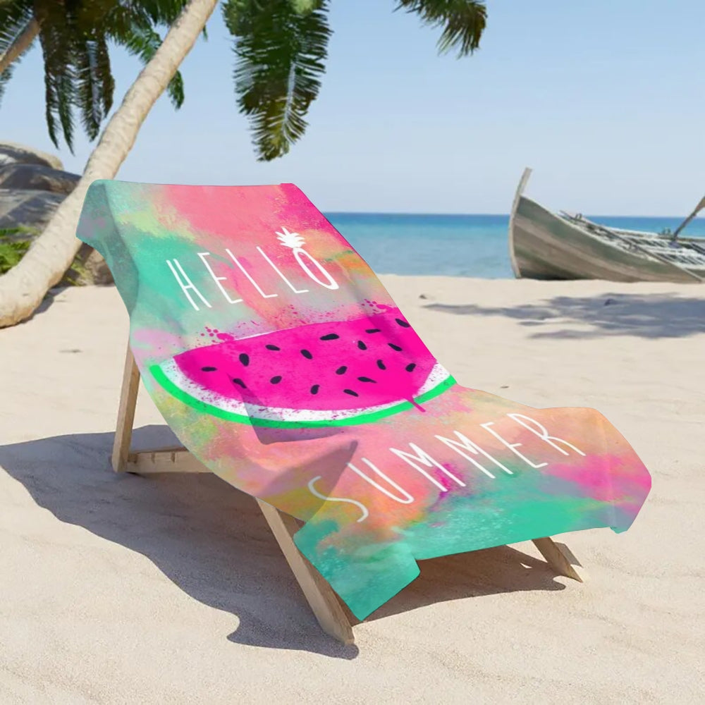 Hello Summer Beach Towel